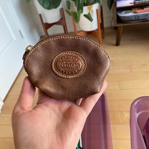 Brown Roots Genuine Leather Coin Purse